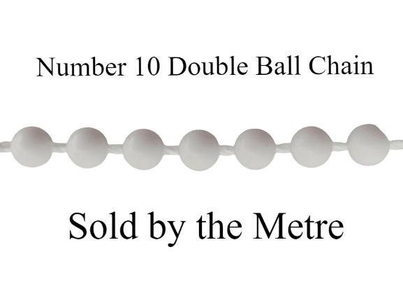 Brown Plastic No. 10 Chain - Double Ball (Sold in Metres)