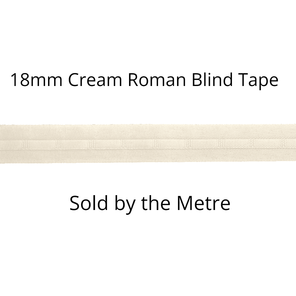 18mm Cream Roman Blind Tape (Sold in Metres)