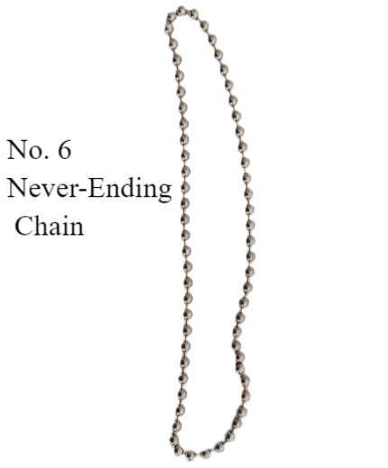 Metal No. 6 Chain Continuous Loop (3.2mm Ball)