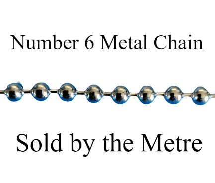 Metal No. 6 Chain (Sold in Metres)
